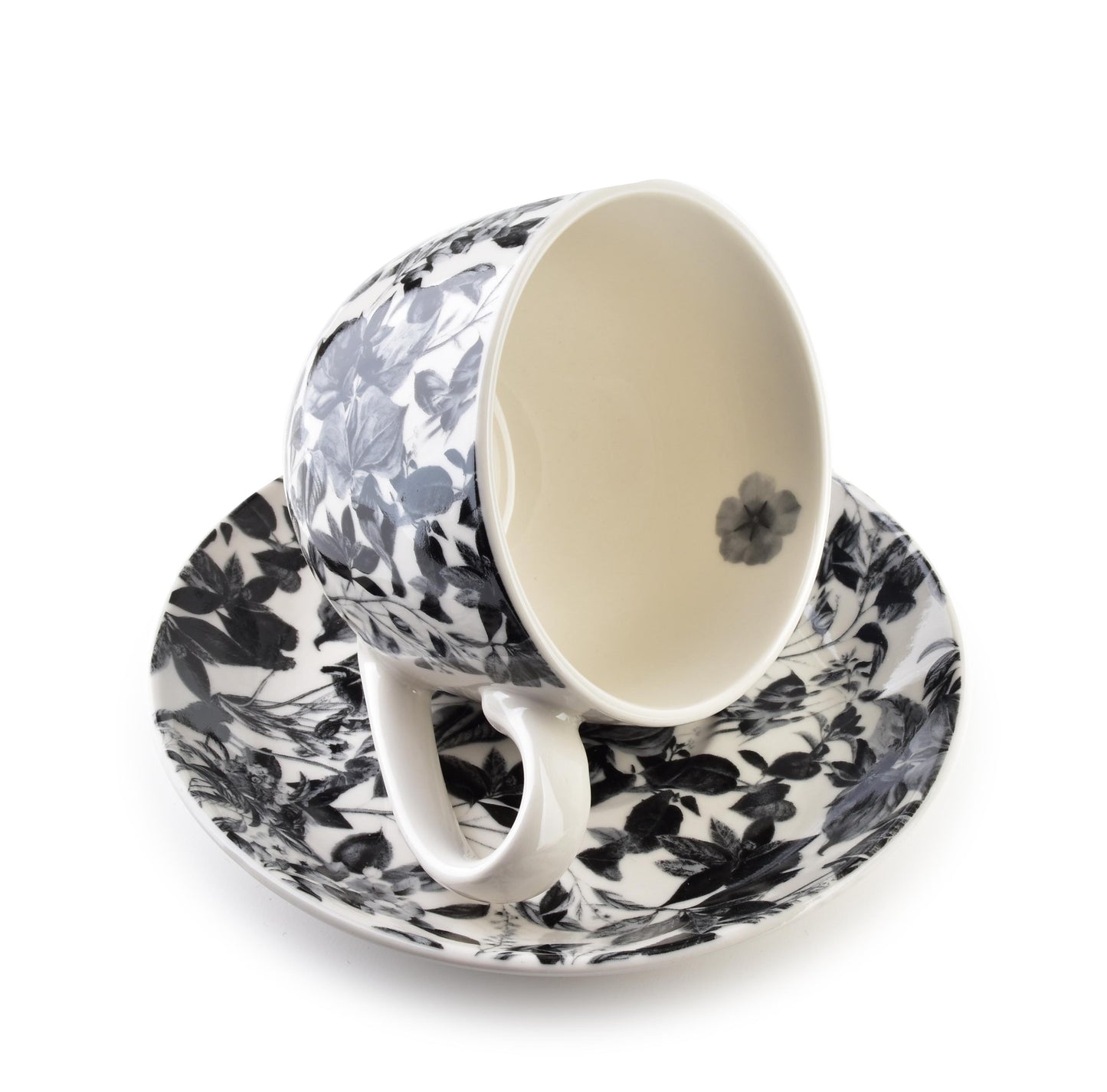 Taza y Platillo Harper Negro - DECOR PETIT