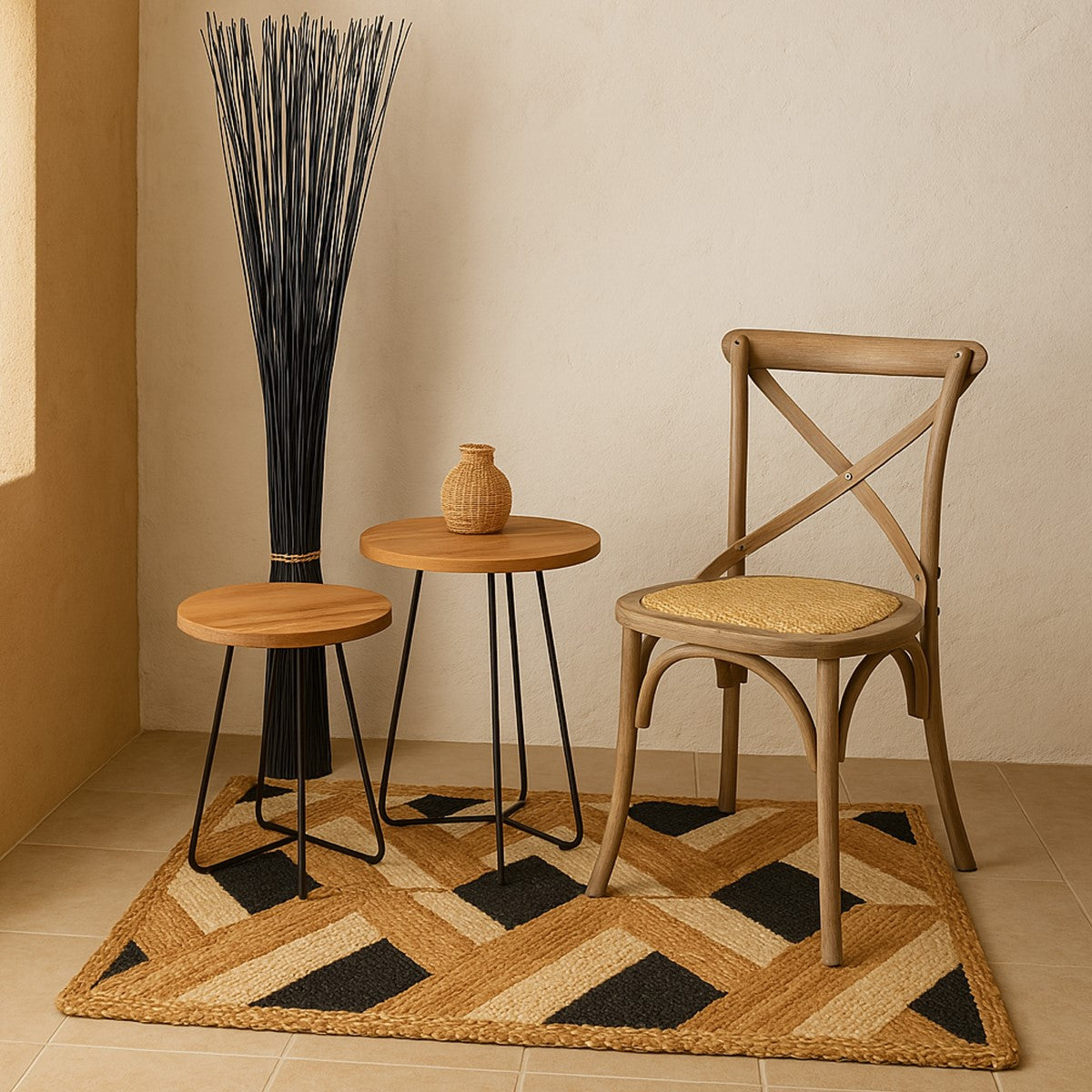 INDRA |Chevron Jute Rug - DECOR PETIT