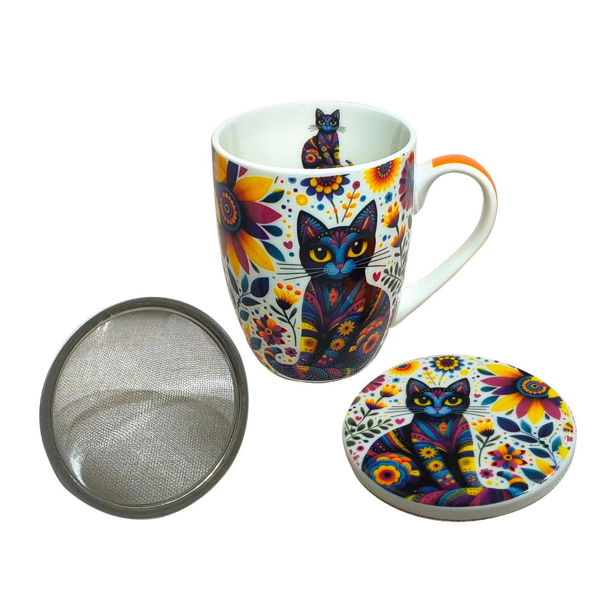 LAVI |Cat Motif Mug Set - DECOR PETIT