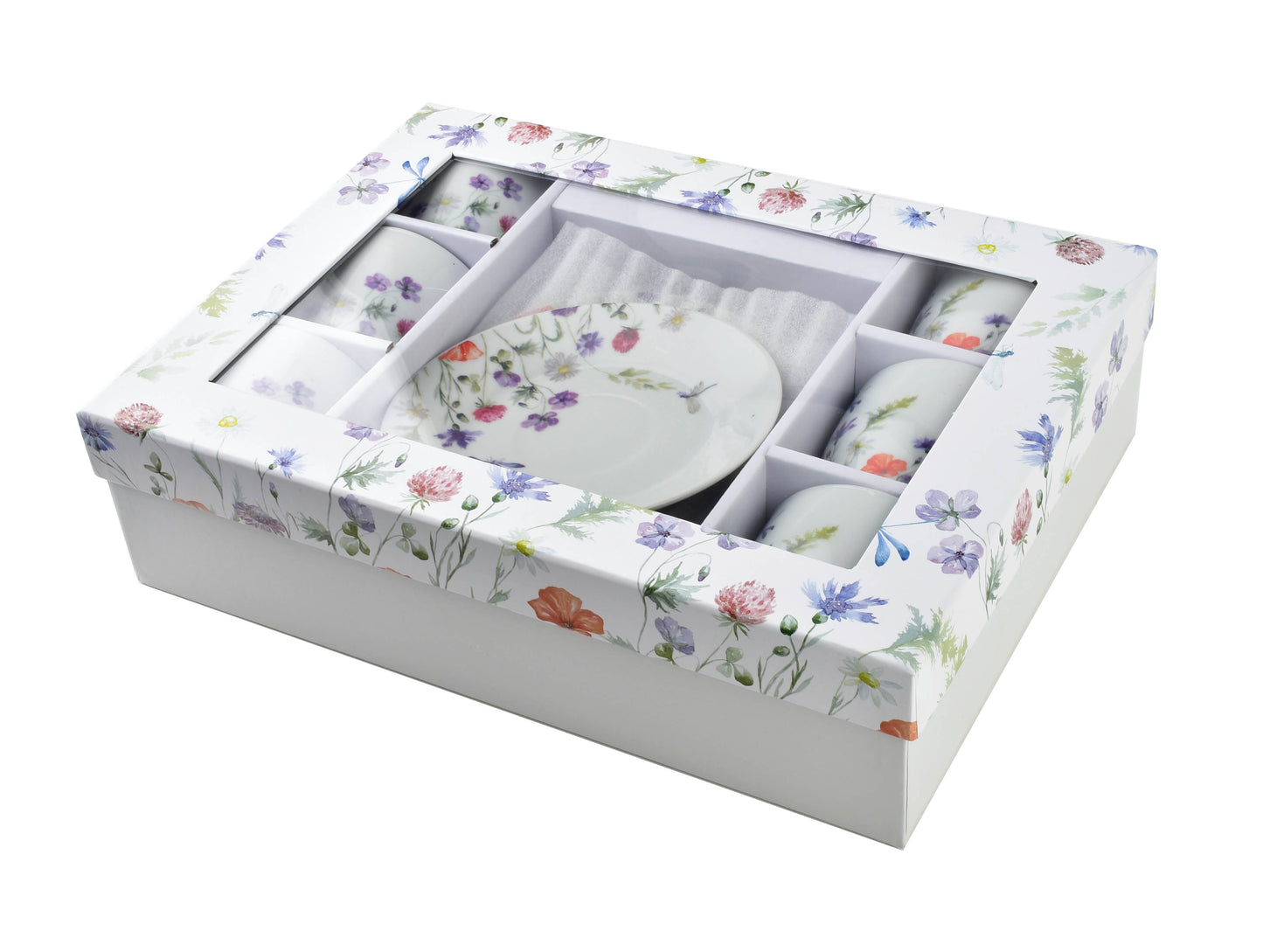 JOY |Ensemble de 6 Tasses avec Soucoupes, Spring Blossom - DECOR PETIT