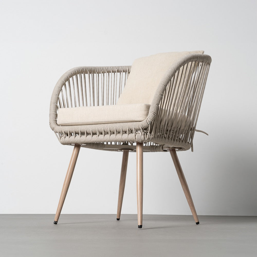 BIANCA |Woven Outdoor Armchair Set of 4 - DECOR PETIT