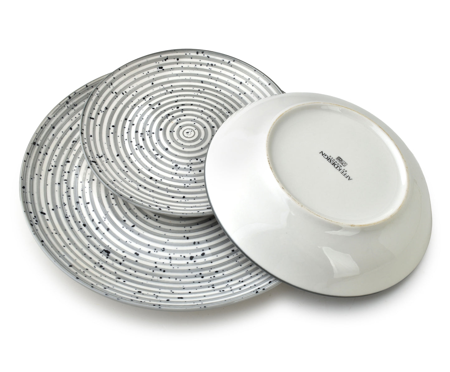 STRIPES GREY |Juego de Vajilla 18pzas - DECOR PETIT