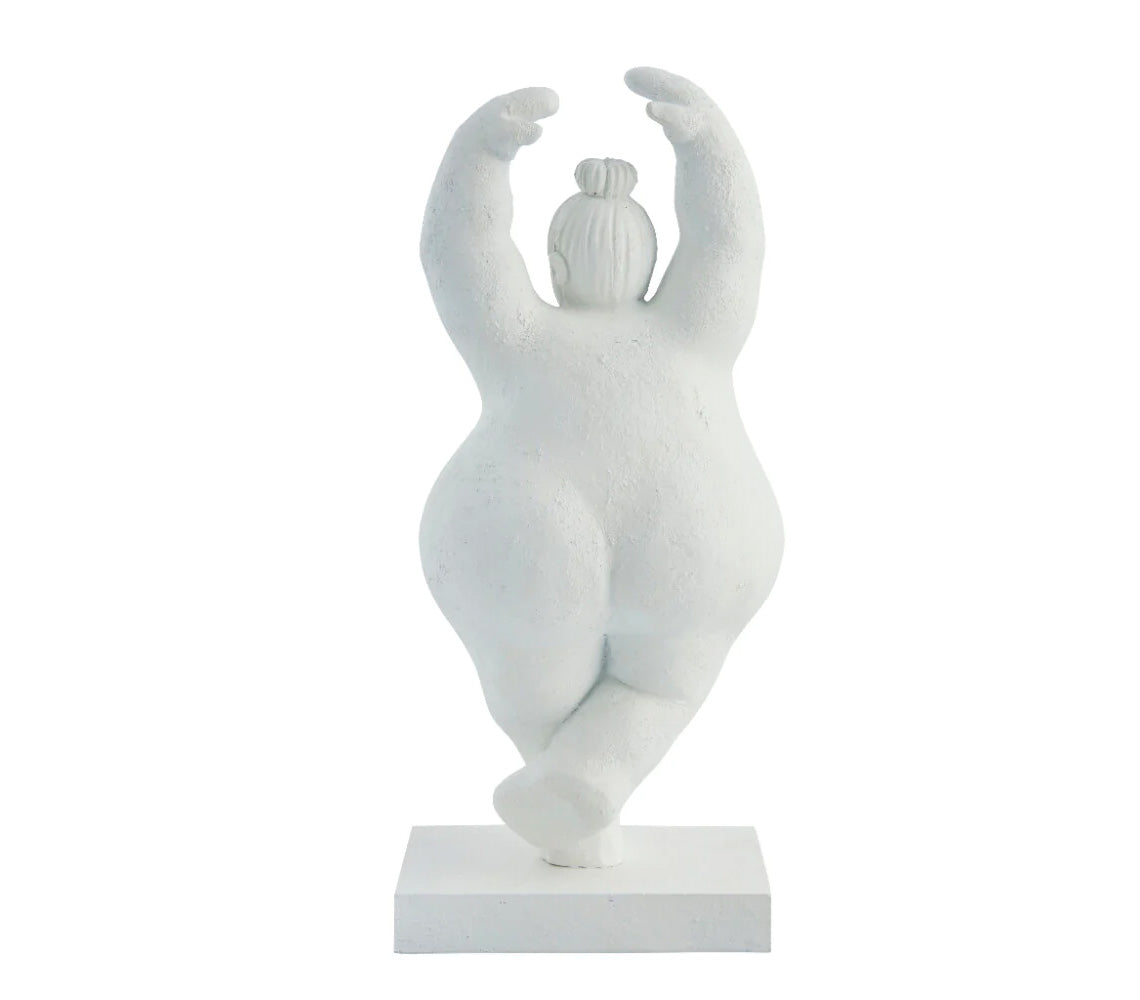 Figura Decorativa Serafina, H28 cm. Bianco - DECOR PETIT