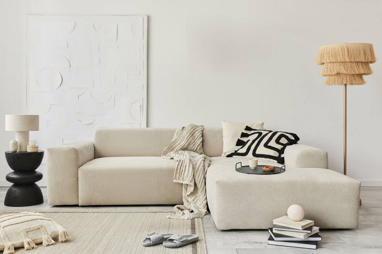 SAVANNAH |Natural Fringe Floor Lamp - DECOR PETIT