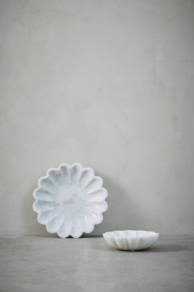 Ellia Decorative Bowl, White L - DECOR PETIT