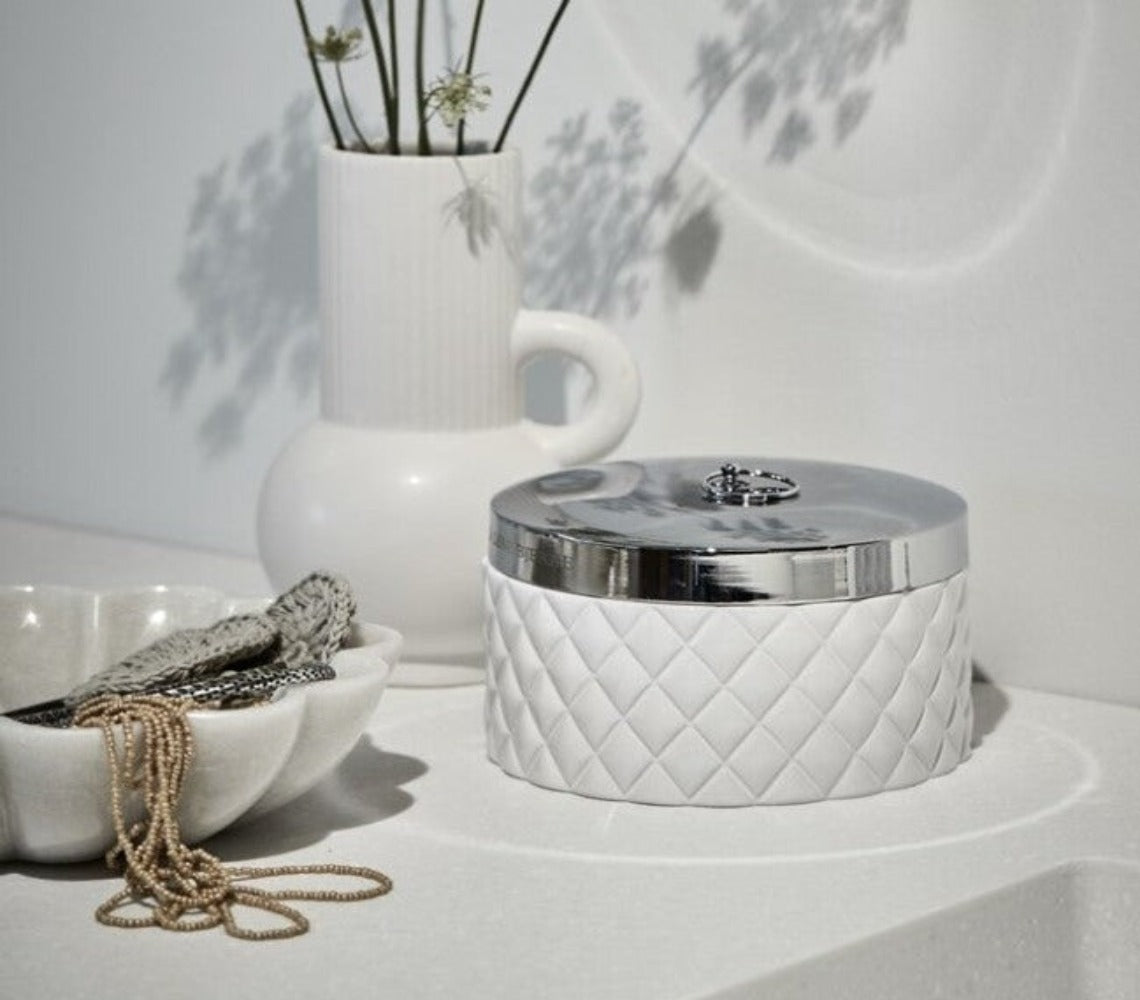 Tarro Portia Blanco, 9 cm. - DECOR PETIT