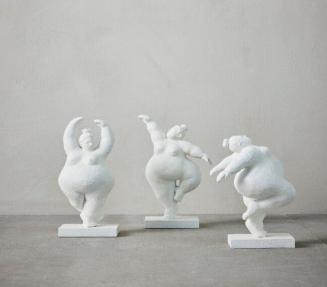 Figura Decorativa Serafina, H28 cm. Bianco - DECOR PETIT