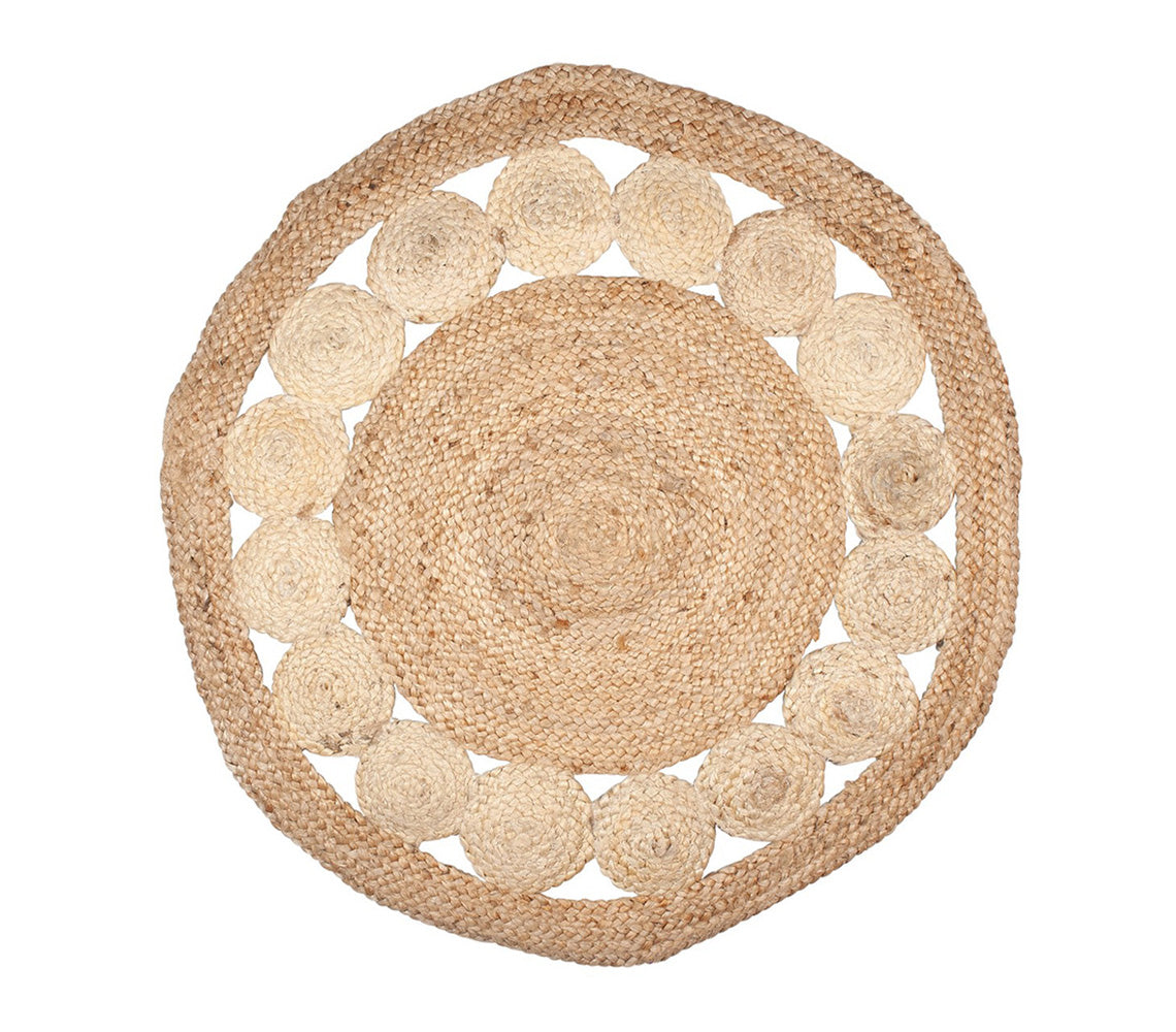 Asha Round Jute Rug, 90 cm. - DECOR PETIT – Decor Petit