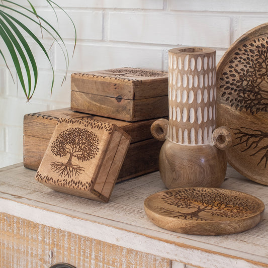 ELVA |Handcrafted Wood Vase - DECOR PETIT