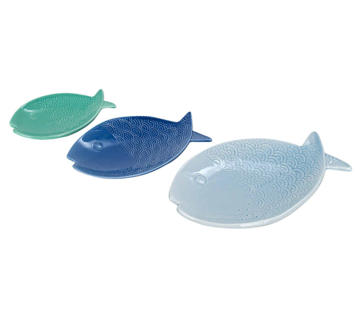 Plateaux de Poissons Dominique aux tons bleus - DECOR PETIT
