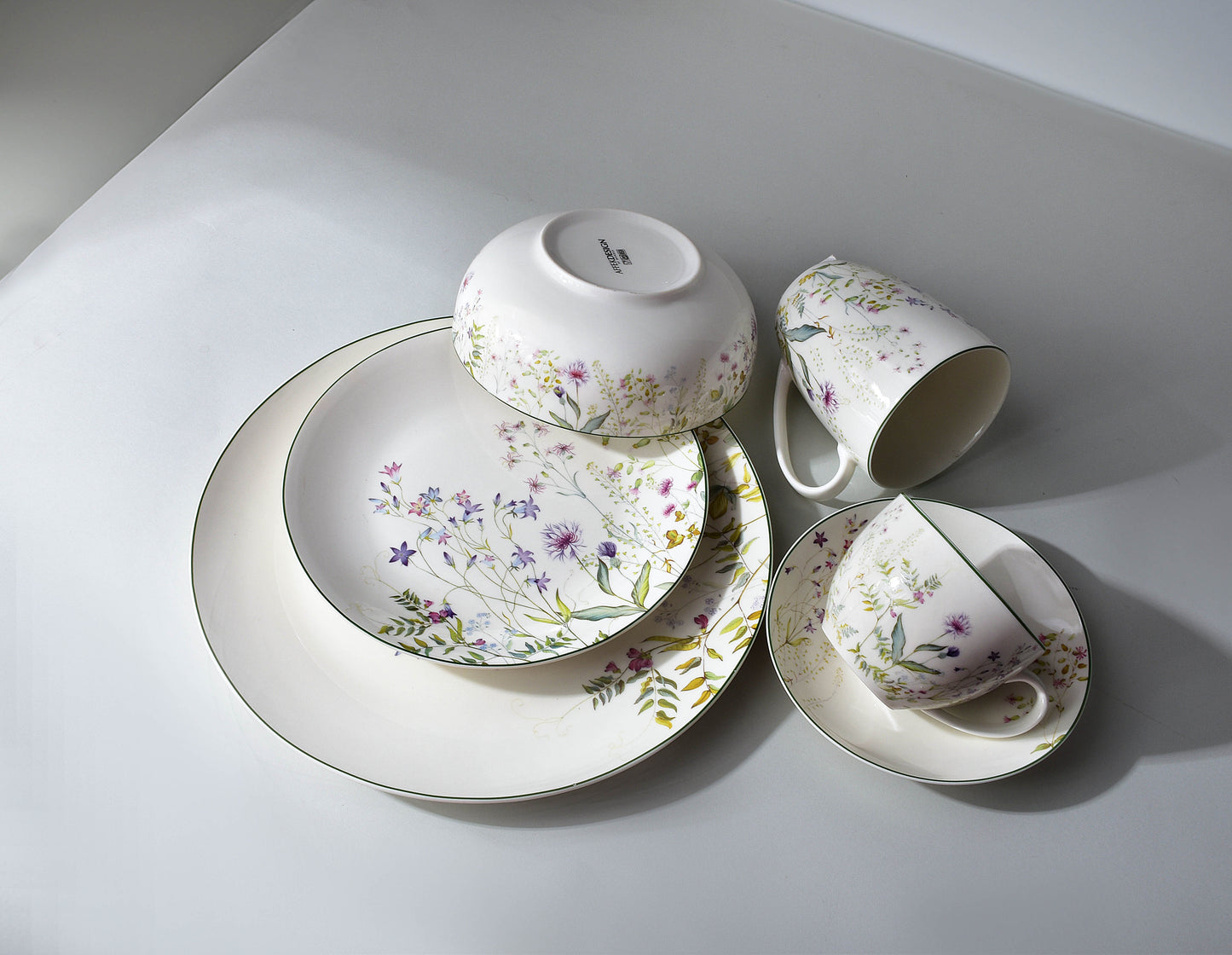 Juego de 6 Platos de Postre, Faccia Verde - DECOR PETIT