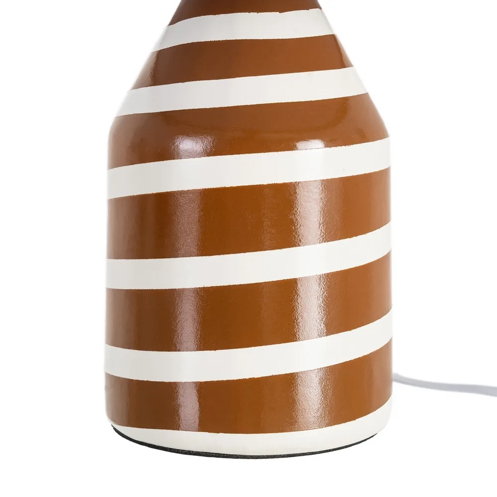 SIENNA |Striped Ceramic Table Lamp - DECOR PETIT
