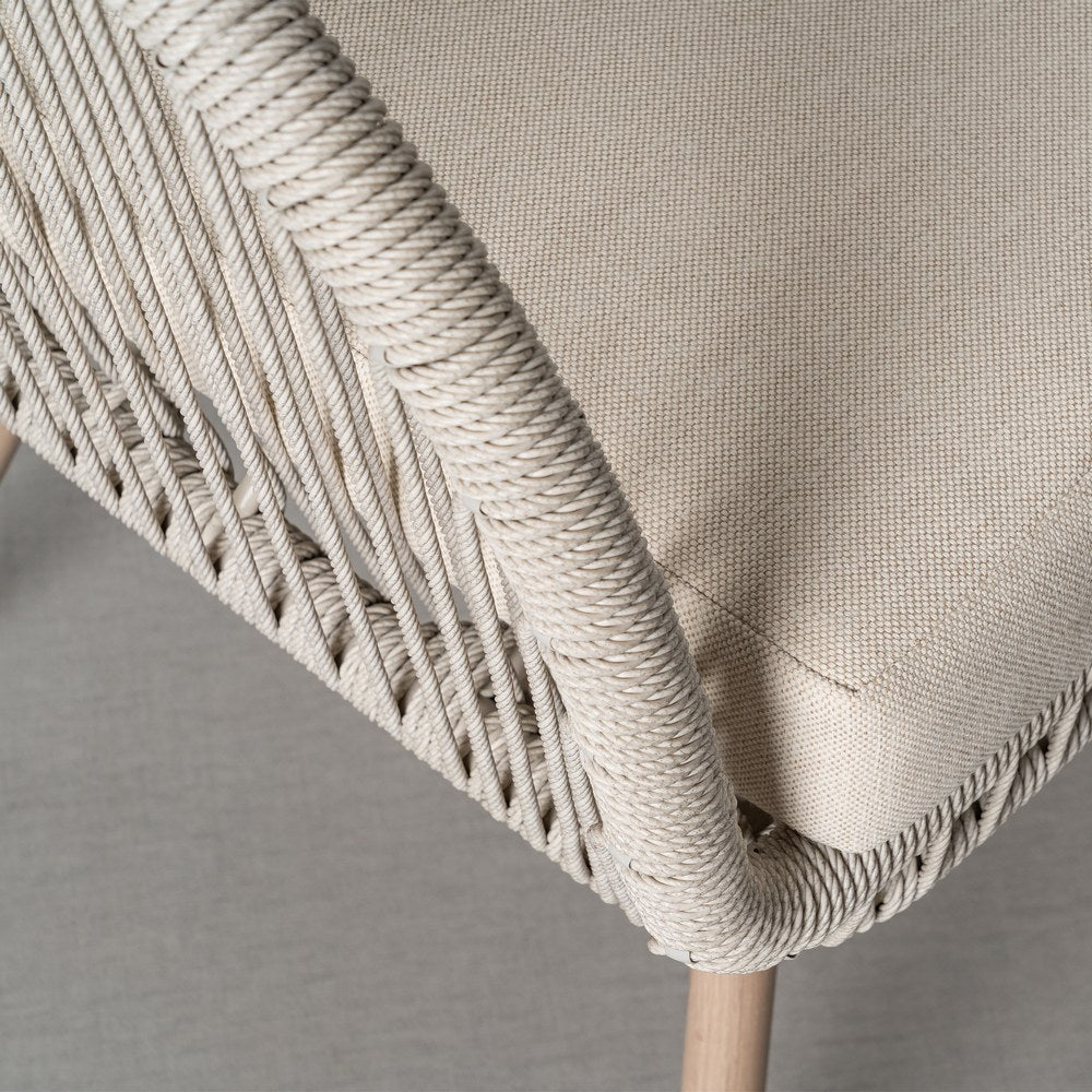 BIANCA |Woven Outdoor Armchair Set of 4 - DECOR PETIT