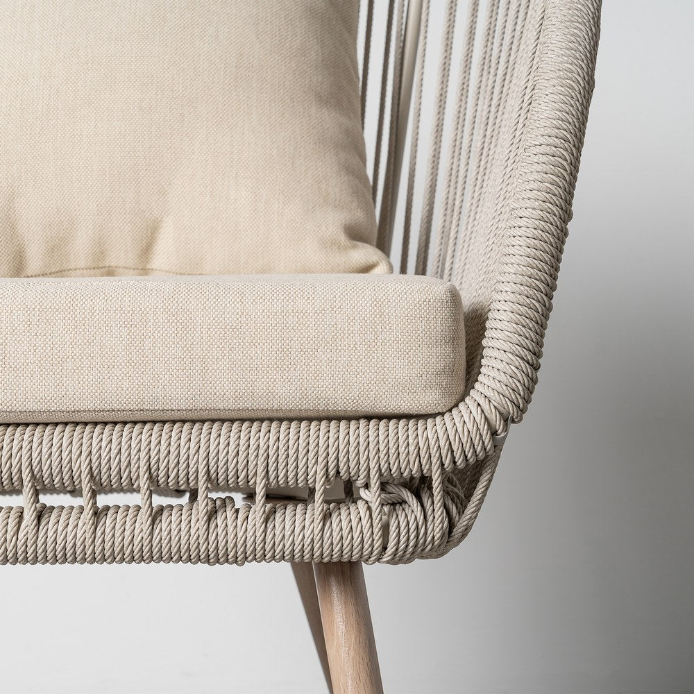 BIANCA |Woven Outdoor Armchair Set of 4 - DECOR PETIT
