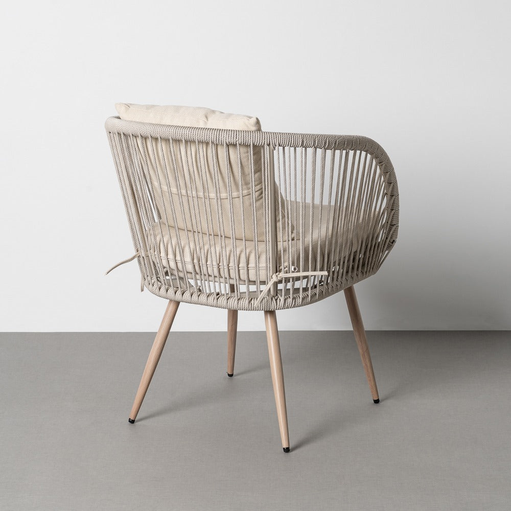 BIANCA |Woven Outdoor Armchair Set of 4 - DECOR PETIT