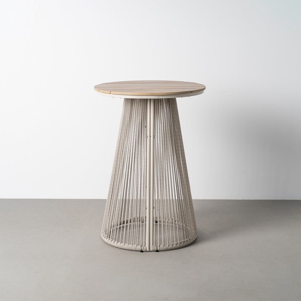 AURORA |Table de Bar d'extérieur de Luxe en Polybois et Rotin - DECOR PETIT