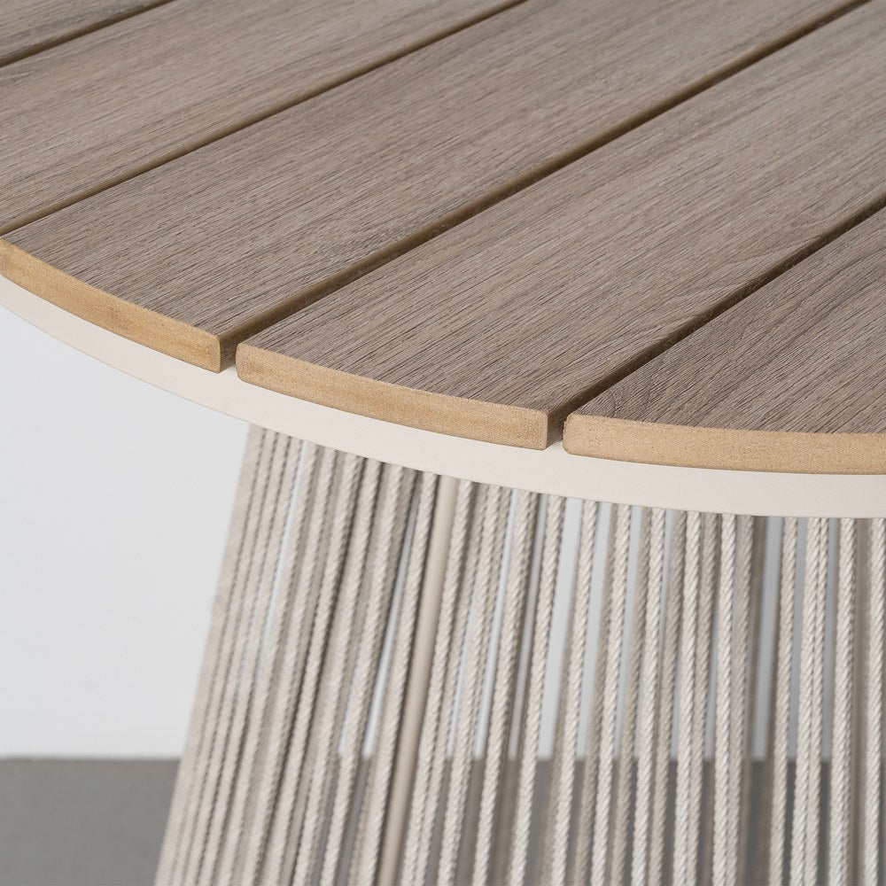 AURORA |Table de Bar d'extérieur de Luxe en Polybois et Rotin - DECOR PETIT