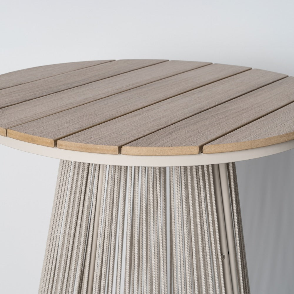 AURORA |Table de Bar d'extérieur de Luxe en Polybois et Rotin - DECOR PETIT