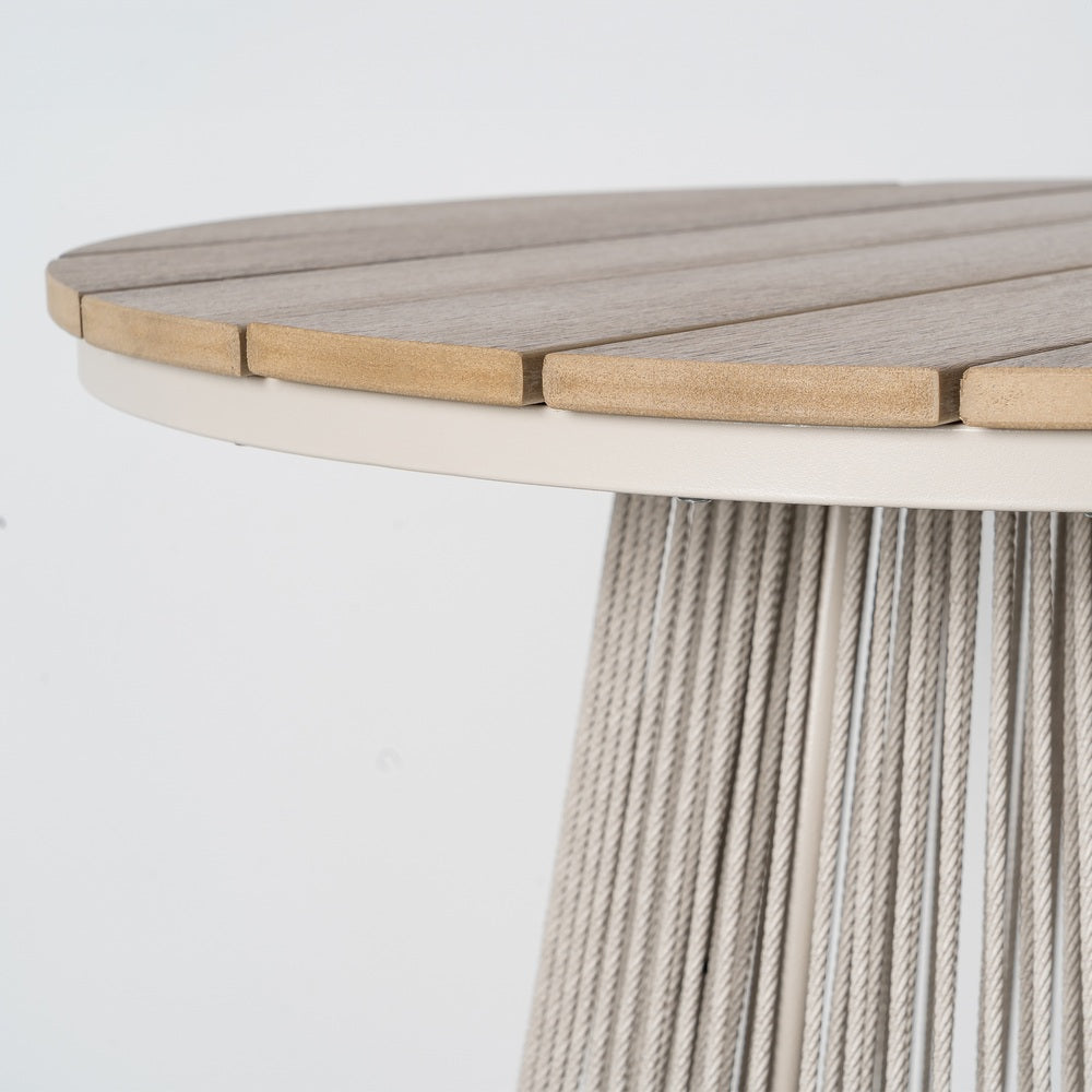AURORA |Table de Bar d'extérieur de Luxe en Polybois et Rotin - DECOR PETIT
