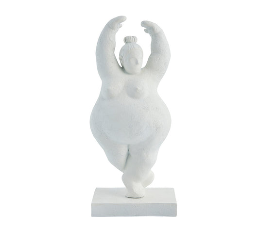 Figura Decorativa Serafina, H28 cm. Bianco - DECOR PETIT