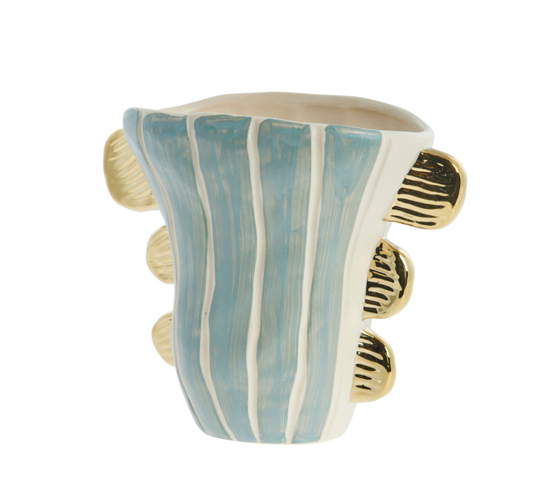 Vase Valentina Blanc Cassé, H19,5 cm. - DECOR PETIT