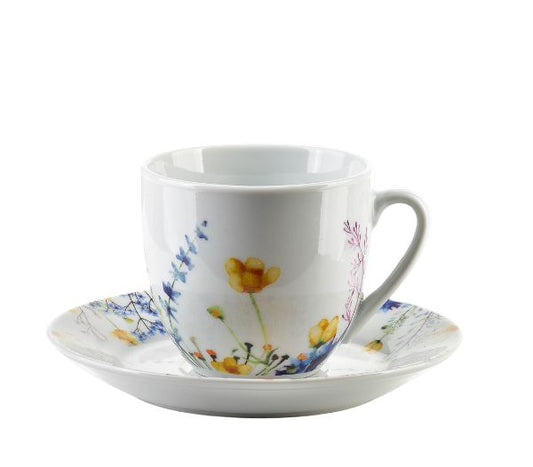 JOY |Set aus 6 Tassen mit Unterteller, Wild Serenity - DECOR PETIT