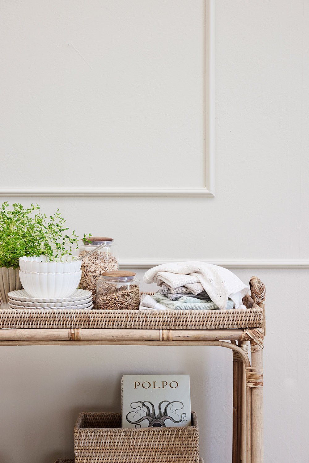 CAIA |Ensemble de 2 Torchons, Blanc - DECOR PETIT