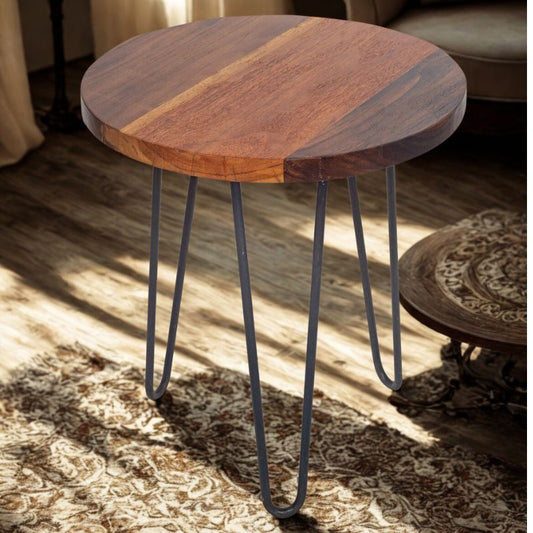 ZURI |Two-Tone Hairpin Side Table - DECOR PETIT