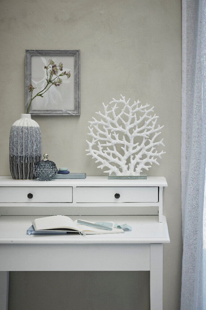 Aysia Decoratievaas, Wit/Blauw - DECOR PETIT