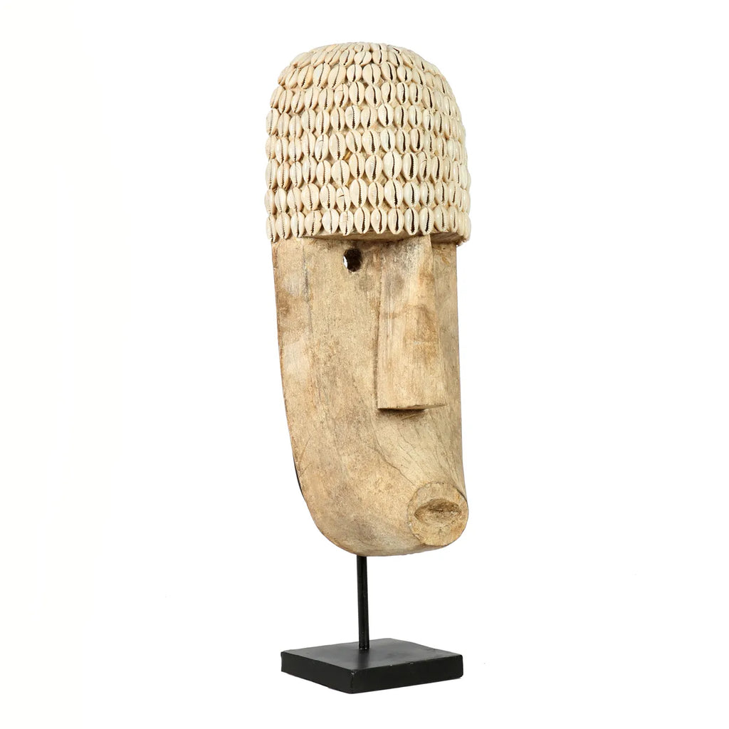 Statue de table masque cauri, grande - DECOR PETIT