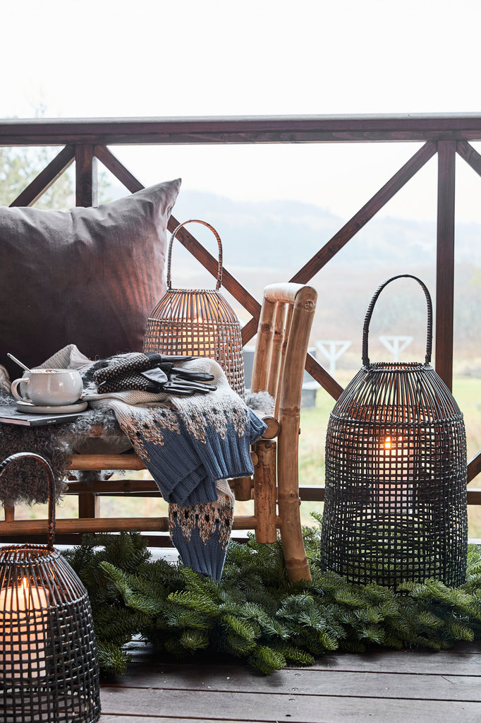 Hazel Black Lantern, H26 cm. - DECOR PETIT
