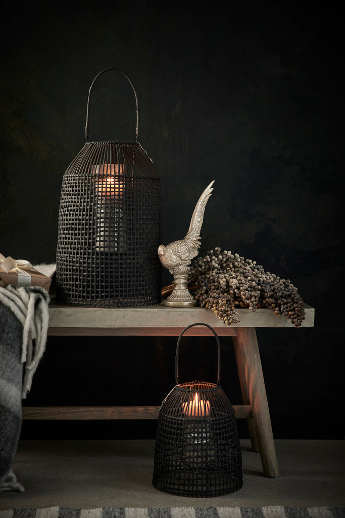 Hazel Black Lantern, H45 cm. - DECOR PETIT