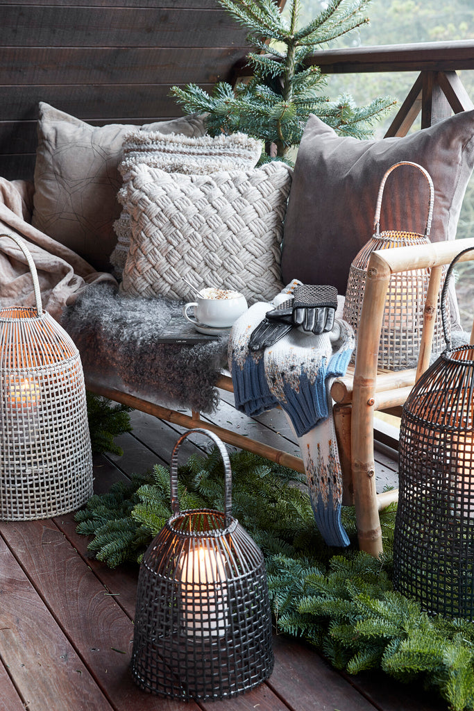 Hazel Black Lantern, H45 cm. - DECOR PETIT