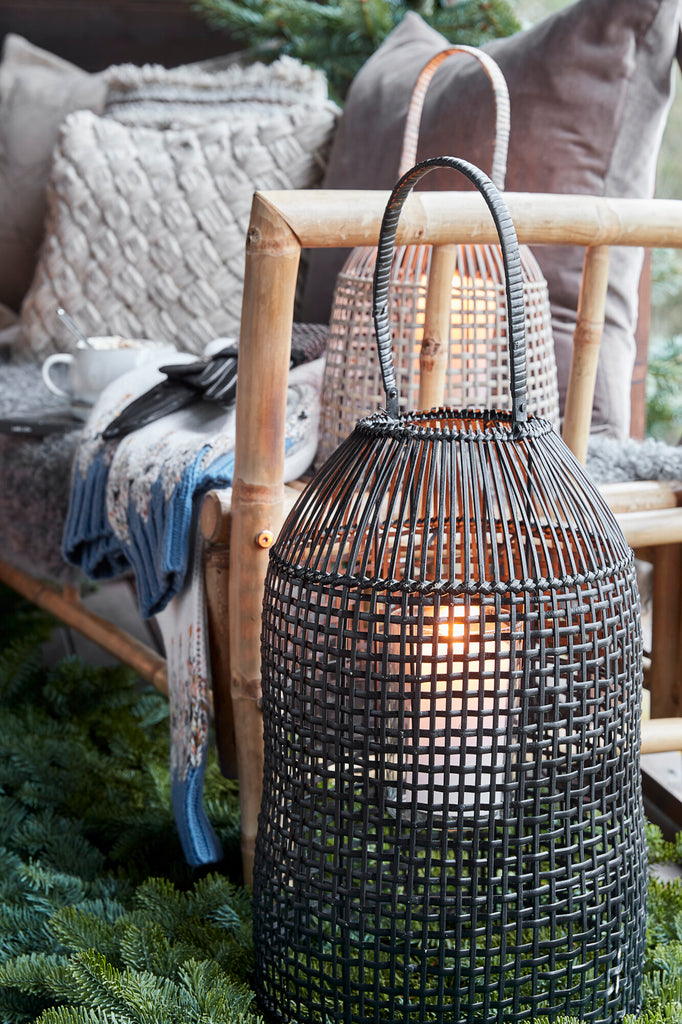 Hazel Black Lantern, H45 cm. - DECOR PETIT