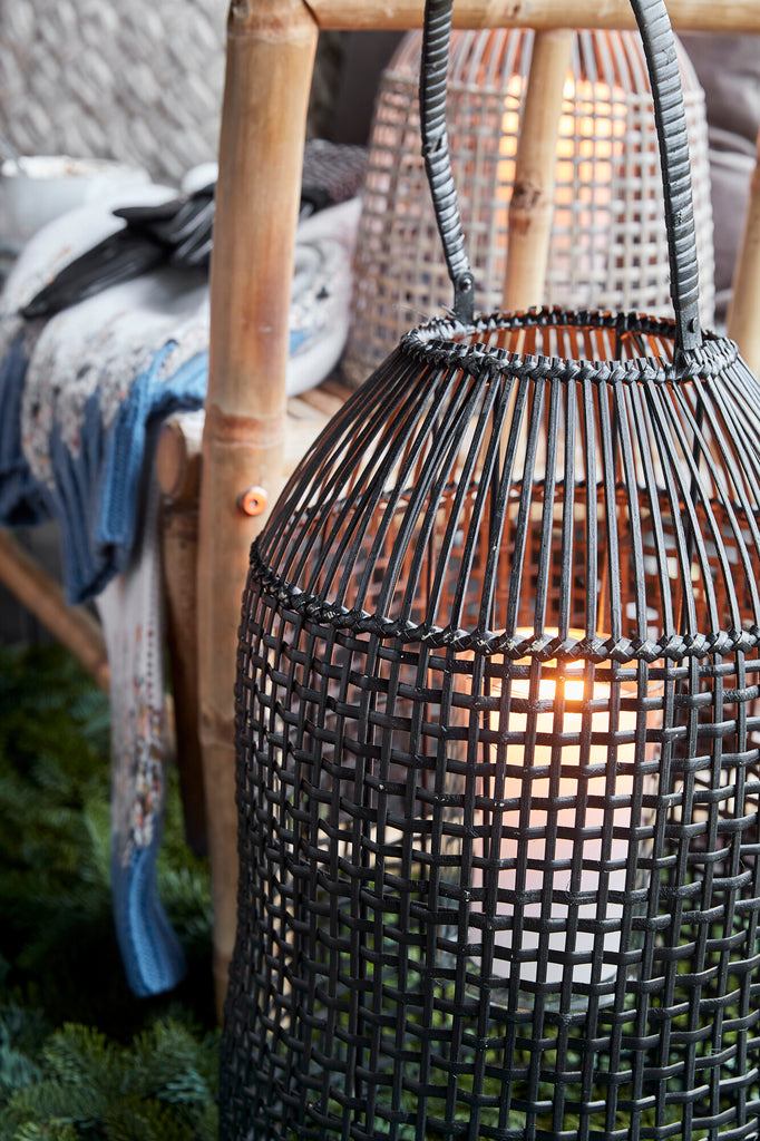 Hazel Black Lantern, H45 cm. - DECOR PETIT