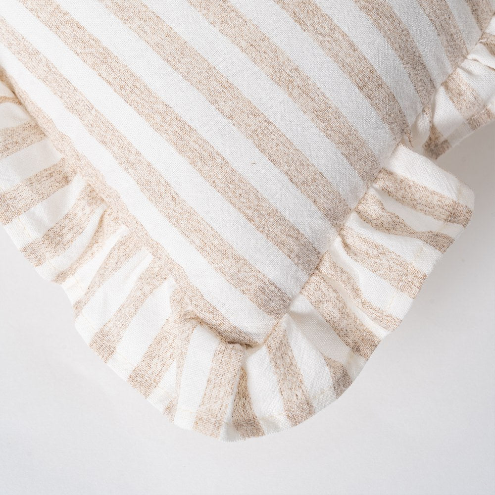 Striped pillow with ruffled edges, Penelope by Decor Petit