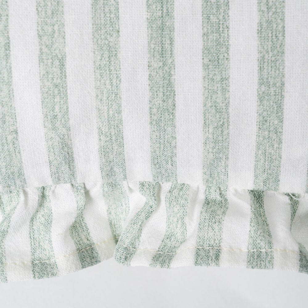 Gray gingham linen cushion cover with ruffle edges, Penelope by Decor Petit