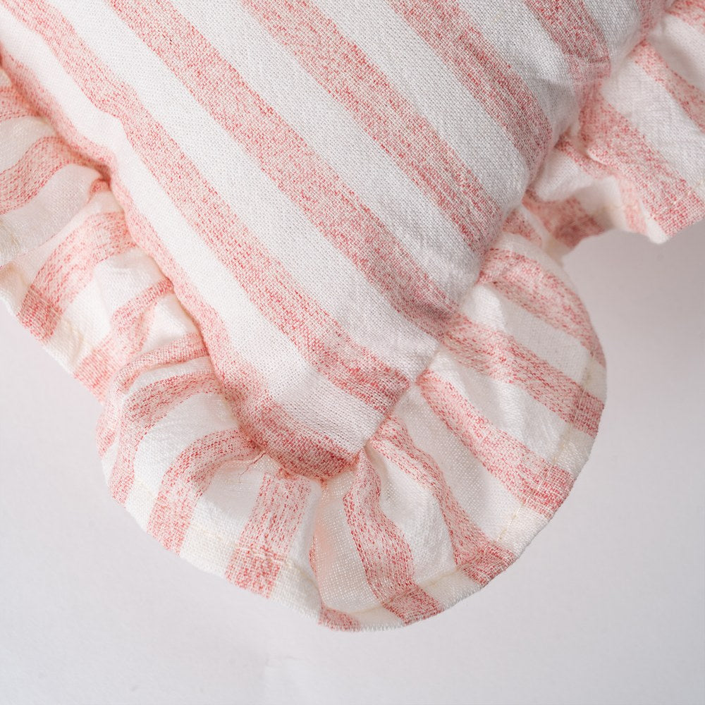 Striped pillow with ruffled edges, Penelope by Decor Petit