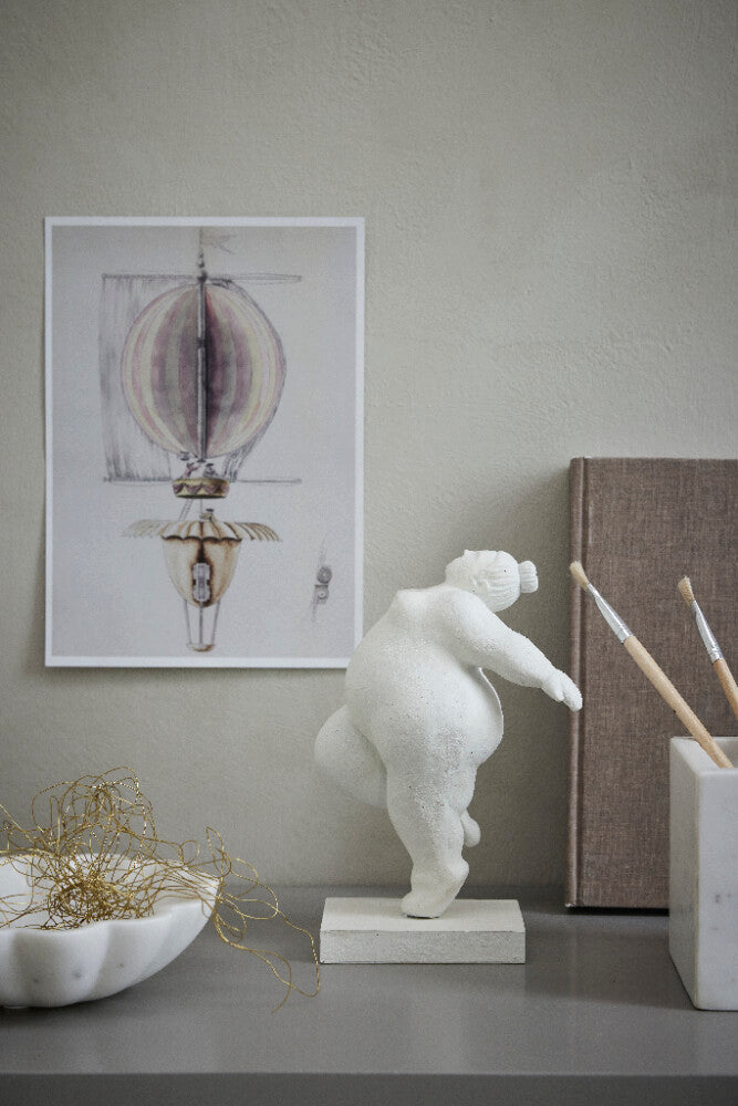 Figura Decorativa Serafina, H23 cm. Bianco - DECOR PETIT